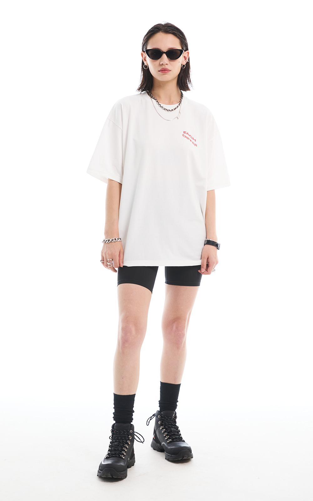 REFLECTIVE OVER SIZE T-SHIRT_WHITE